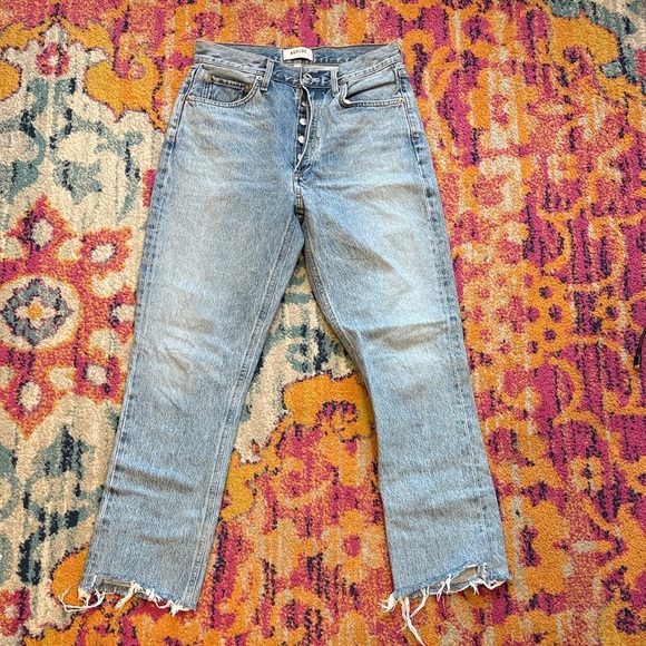 Agolde Denim - Agolde Light Blue Straight Leg Jeans